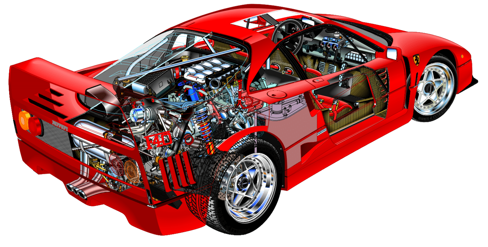 Ferrari F40 illustration